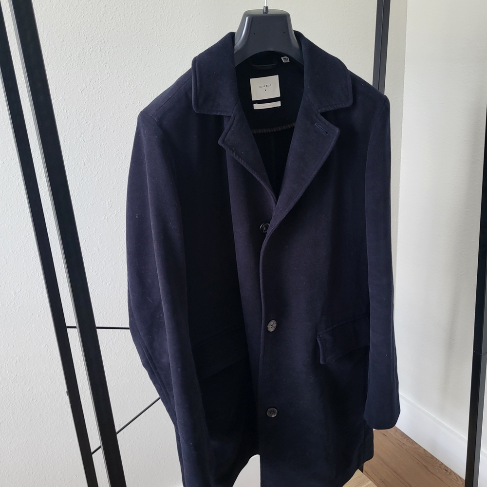 Billy Reid Velvet Men's Navy Night Blue Pea Coat. Perfect For The Holidays - Picture 4 of 10